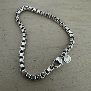 Tiffany & Co. Sterling Silver Venetian Box Link Bracelet